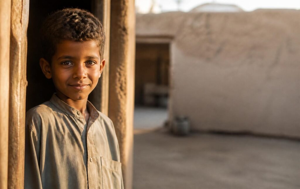 Child supported through a humanitarian care programme